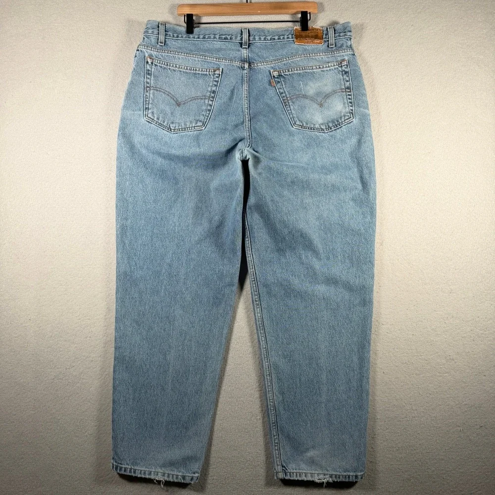 Levis 545 Loose Fit Jeans Mens 42x30 Light Wash Blue Denim 0545-0331 Vintage